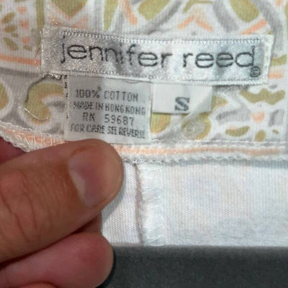 90s Jennifer Reed Abstract Ethnic Print Cotton Cardigan Boho Oversized Fit Small - Picture 5 of 7